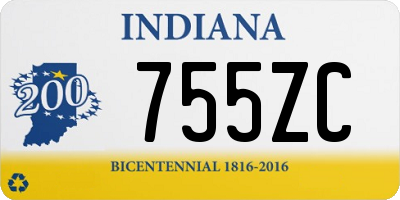 IN license plate 755ZC