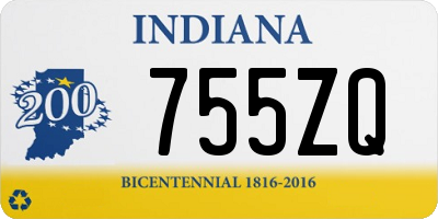 IN license plate 755ZQ