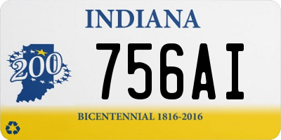 IN license plate 756AI