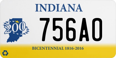 IN license plate 756AO