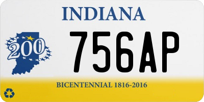 IN license plate 756AP