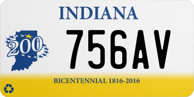 IN license plate 756AV