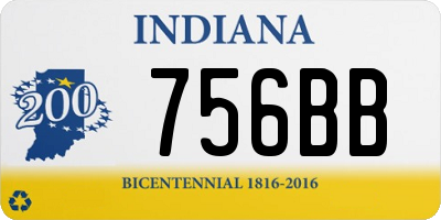 IN license plate 756BB