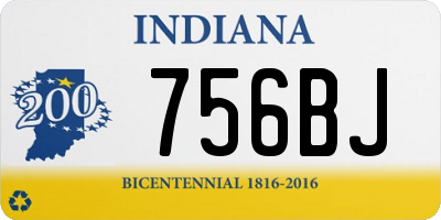 IN license plate 756BJ