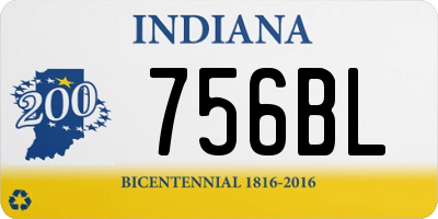 IN license plate 756BL