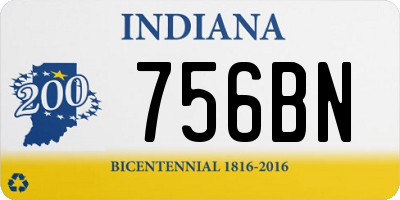 IN license plate 756BN