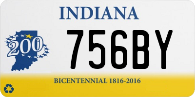 IN license plate 756BY