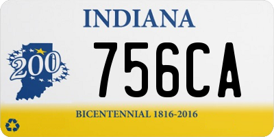 IN license plate 756CA