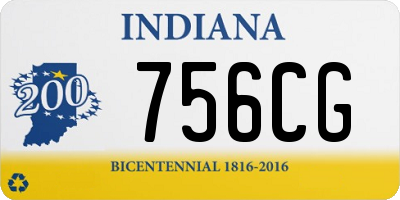 IN license plate 756CG