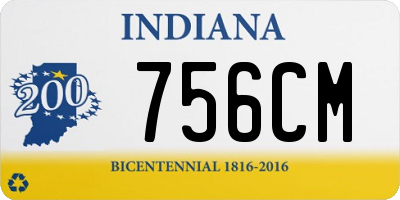 IN license plate 756CM