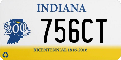 IN license plate 756CT