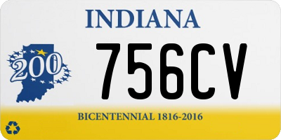 IN license plate 756CV