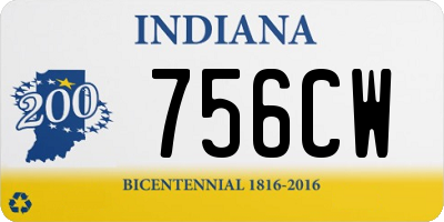 IN license plate 756CW