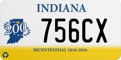 IN license plate 756CX