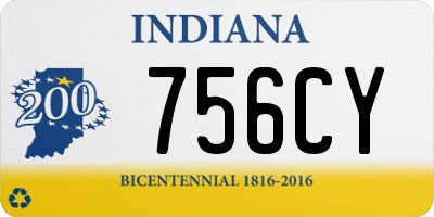 IN license plate 756CY