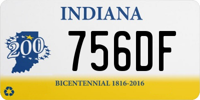 IN license plate 756DF