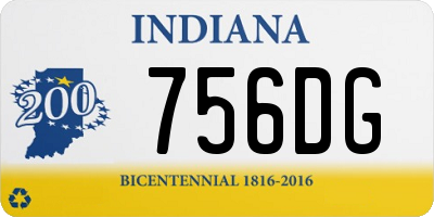 IN license plate 756DG