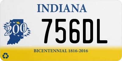 IN license plate 756DL