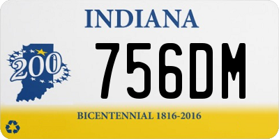 IN license plate 756DM