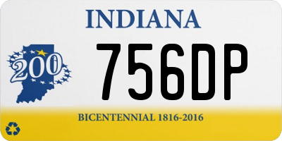 IN license plate 756DP