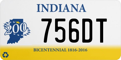 IN license plate 756DT