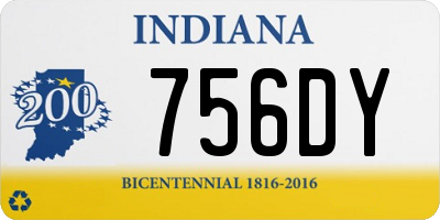 IN license plate 756DY