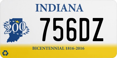 IN license plate 756DZ