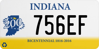 IN license plate 756EF