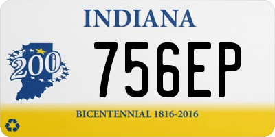 IN license plate 756EP