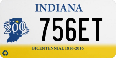 IN license plate 756ET