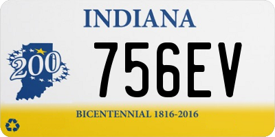 IN license plate 756EV