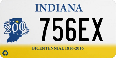 IN license plate 756EX