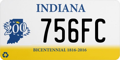 IN license plate 756FC