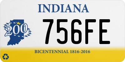 IN license plate 756FE