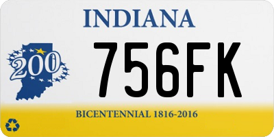 IN license plate 756FK