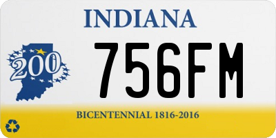 IN license plate 756FM