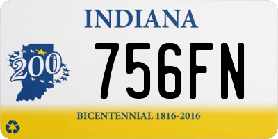 IN license plate 756FN