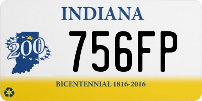 IN license plate 756FP