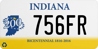 IN license plate 756FR