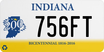 IN license plate 756FT