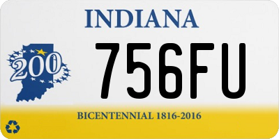 IN license plate 756FU