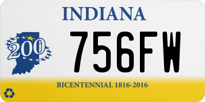 IN license plate 756FW