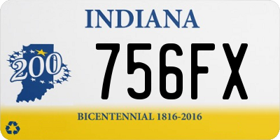 IN license plate 756FX