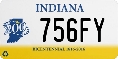 IN license plate 756FY