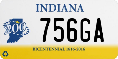 IN license plate 756GA