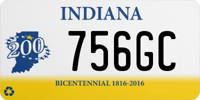 IN license plate 756GC