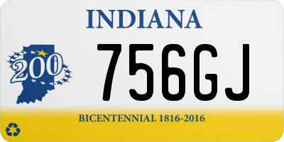 IN license plate 756GJ