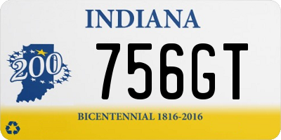 IN license plate 756GT