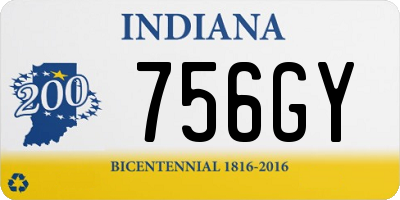 IN license plate 756GY