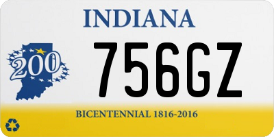 IN license plate 756GZ